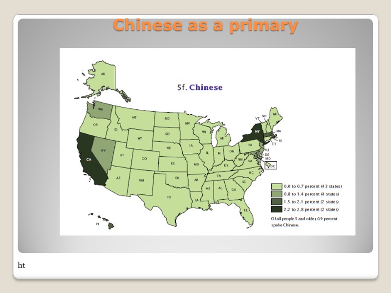 Chinese as a primary ht